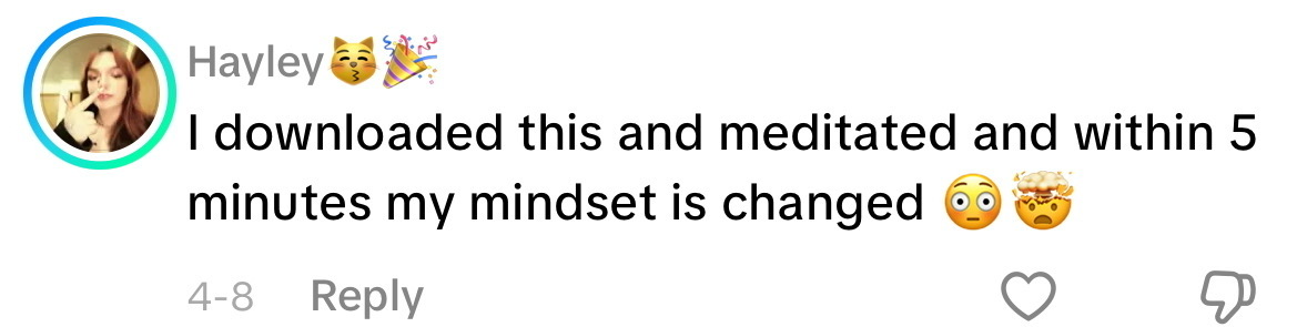 Within 5 minutes my mindset is changed