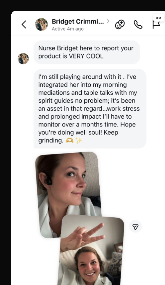 Nurse Bridget here to report your product is VERY COOL. Integrated it into morning meditations.